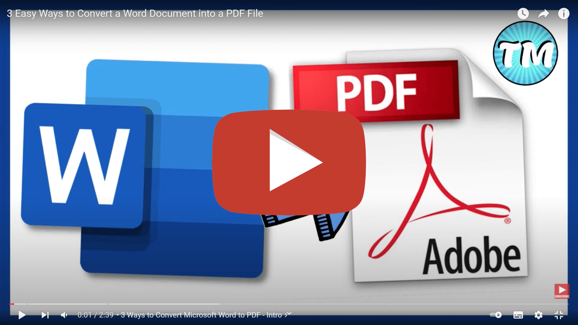 Convert a Word Document into a PDF File
